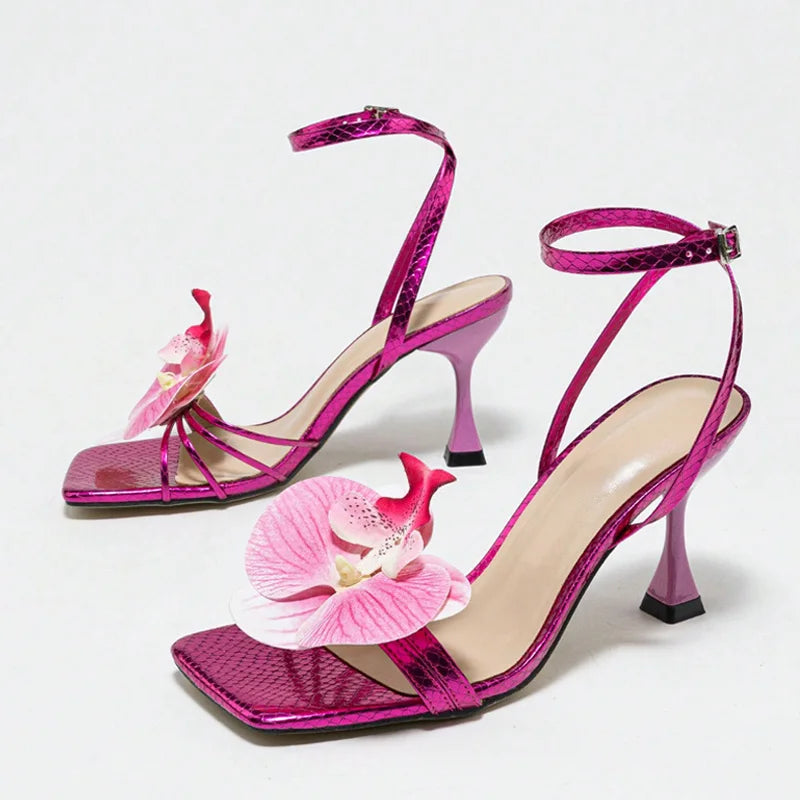 Orchid Embellished Strappy Heels