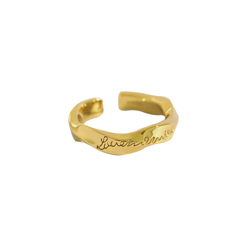 Molten Twist Adjustable Ring