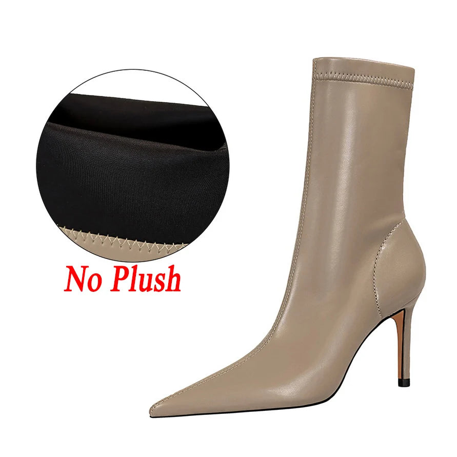 Stiletto Sock Ankle Boots