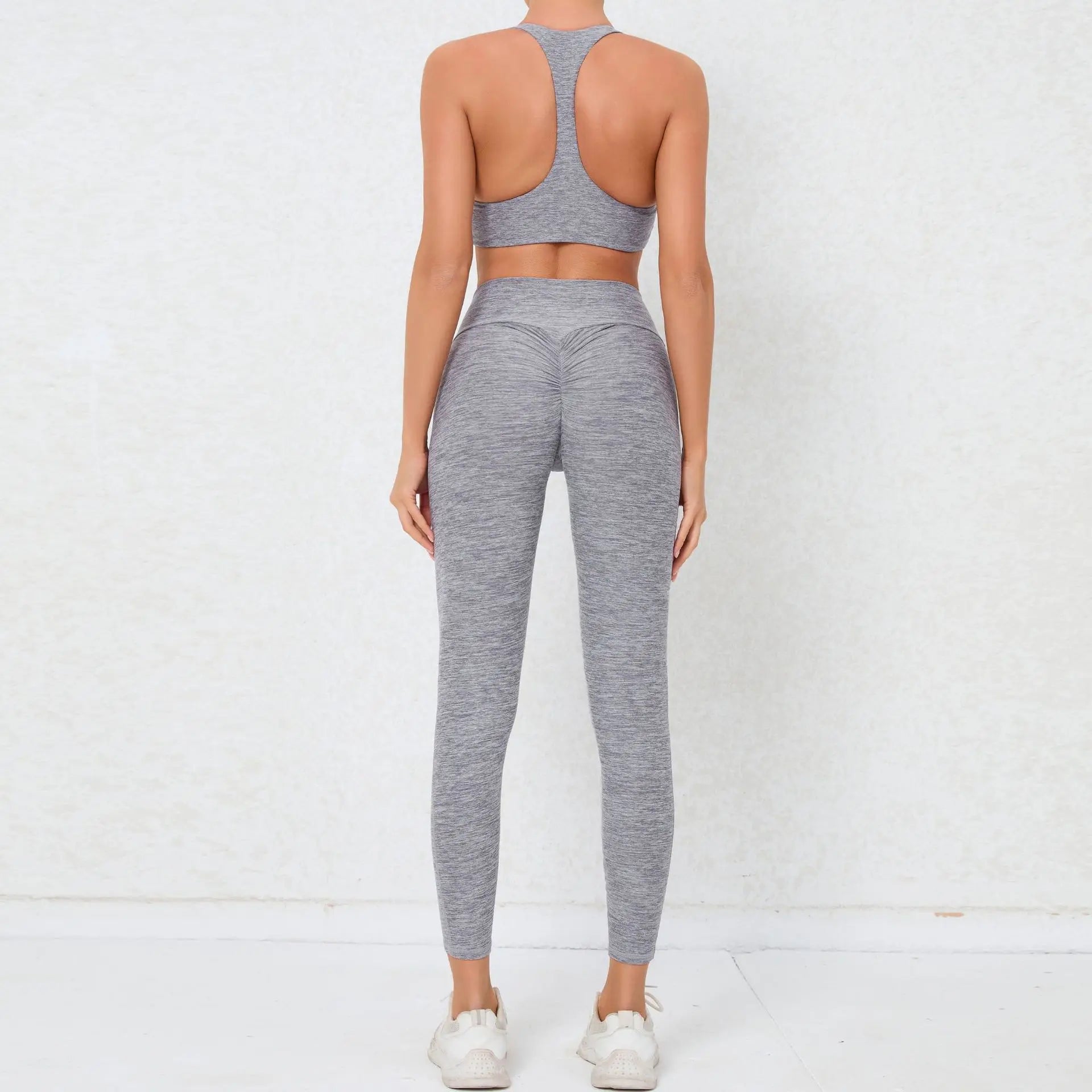 2 Pieces Gym Sports Suit Fitness Suit with Pocket Yoga Training Clothes Yoga Set Sexy Sports Leggings Set Women's Push Up Suit