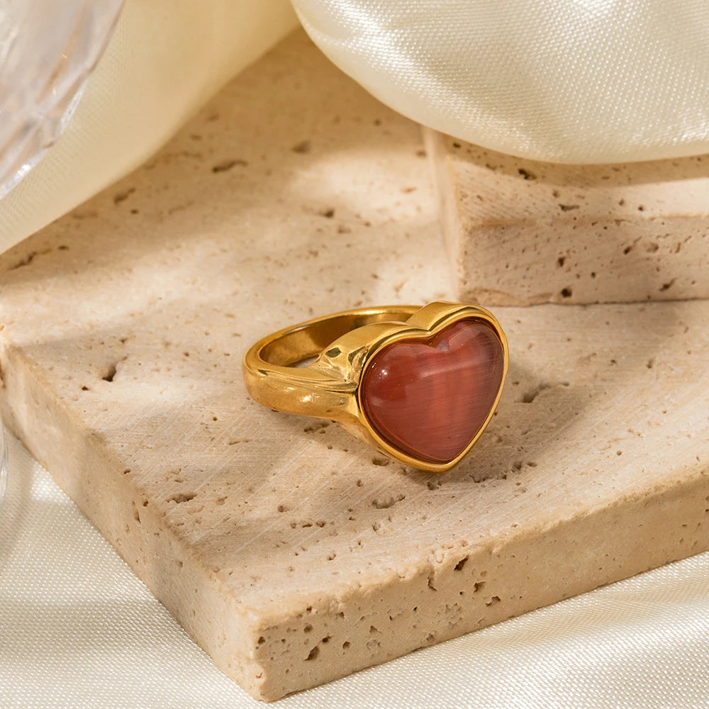 Heart Glow Statement Ring