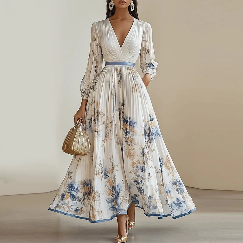Elegant Pleated Maxi Dress