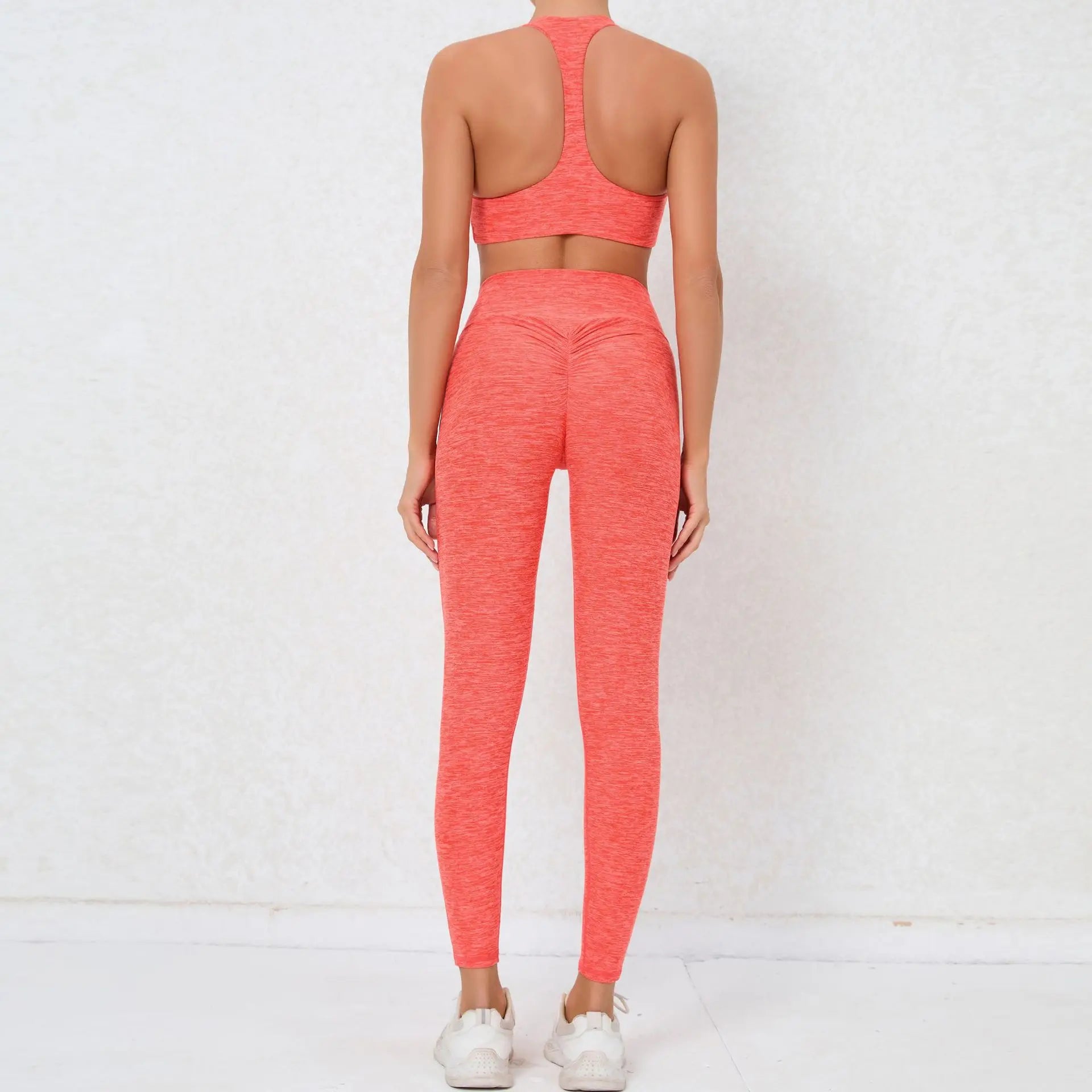 2 Pieces Gym Sports Suit Fitness Suit with Pocket Yoga Training Clothes Yoga Set Sexy Sports Leggings Set Women's Push Up Suit
