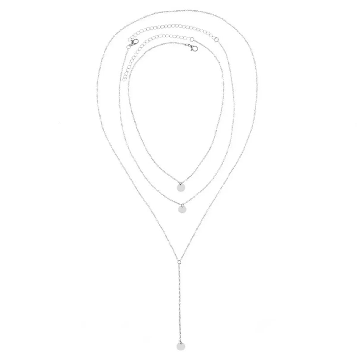 Layered Disc Pendant Necklace