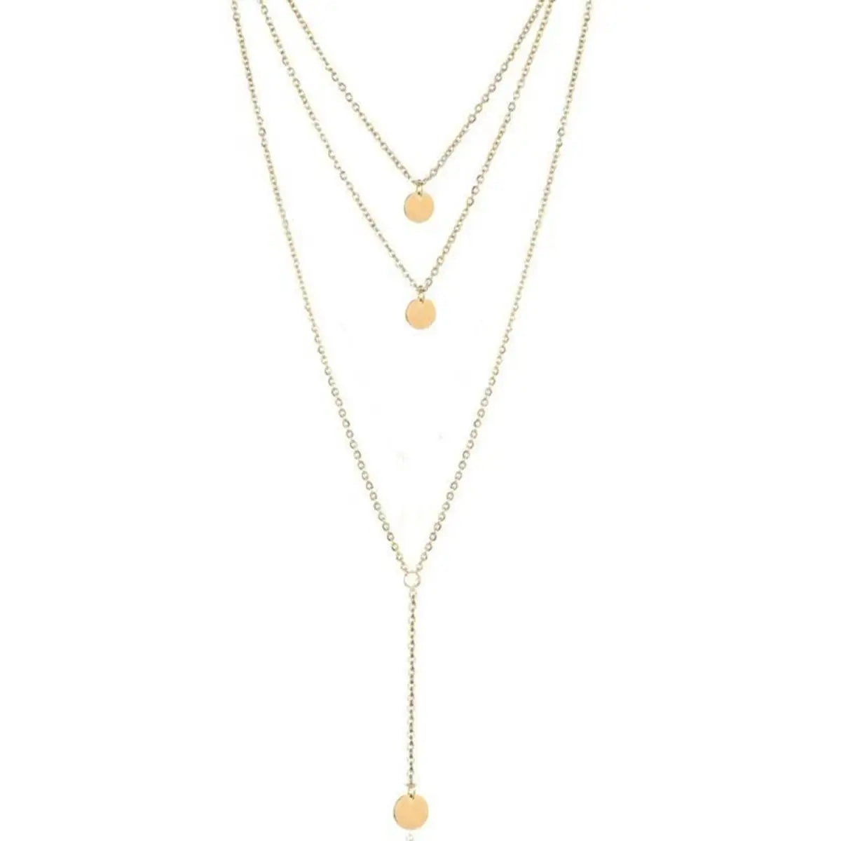 Layered Disc Pendant Necklace