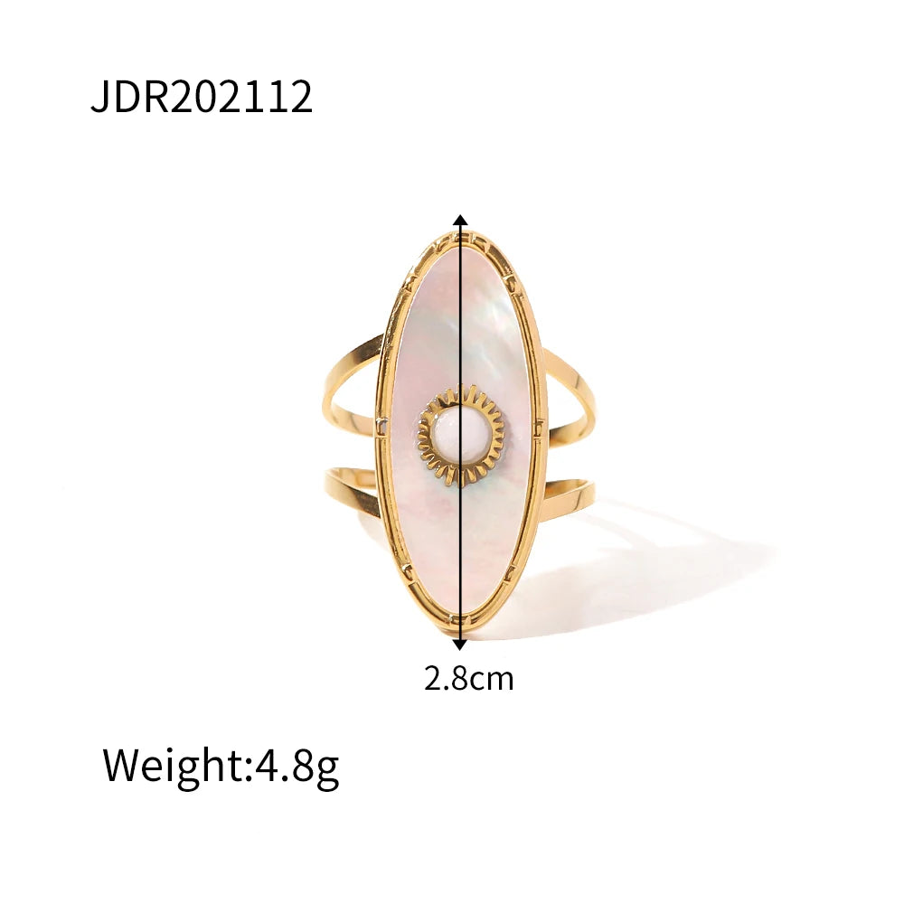Boho Gemstone Statement Ring Set