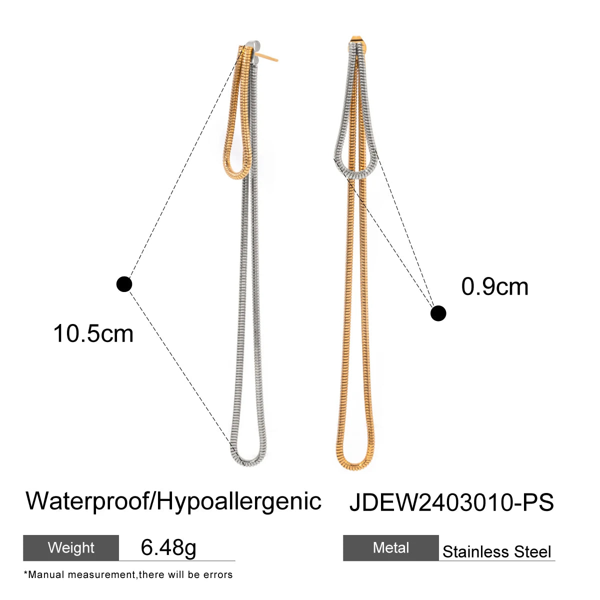 Long Bar Drop Earrings
