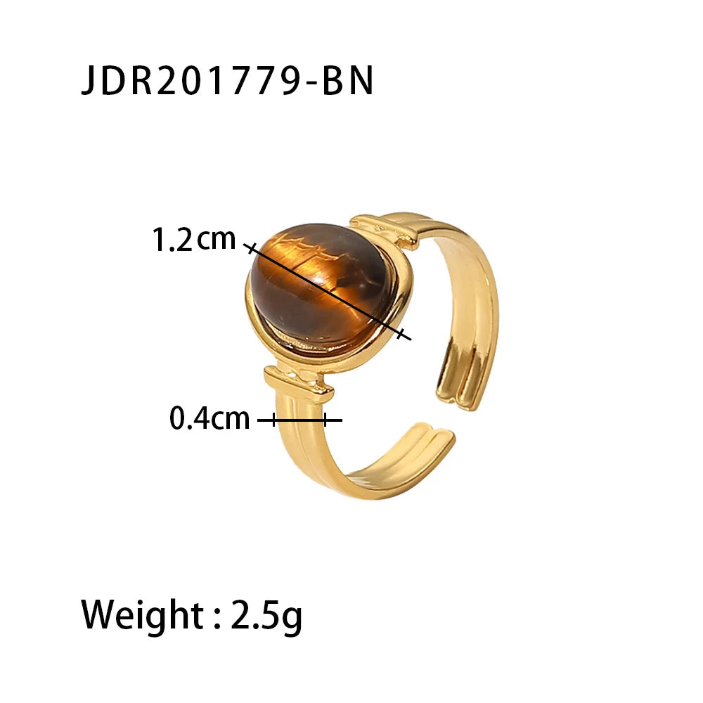 Boho Gemstone Statement Ring Set