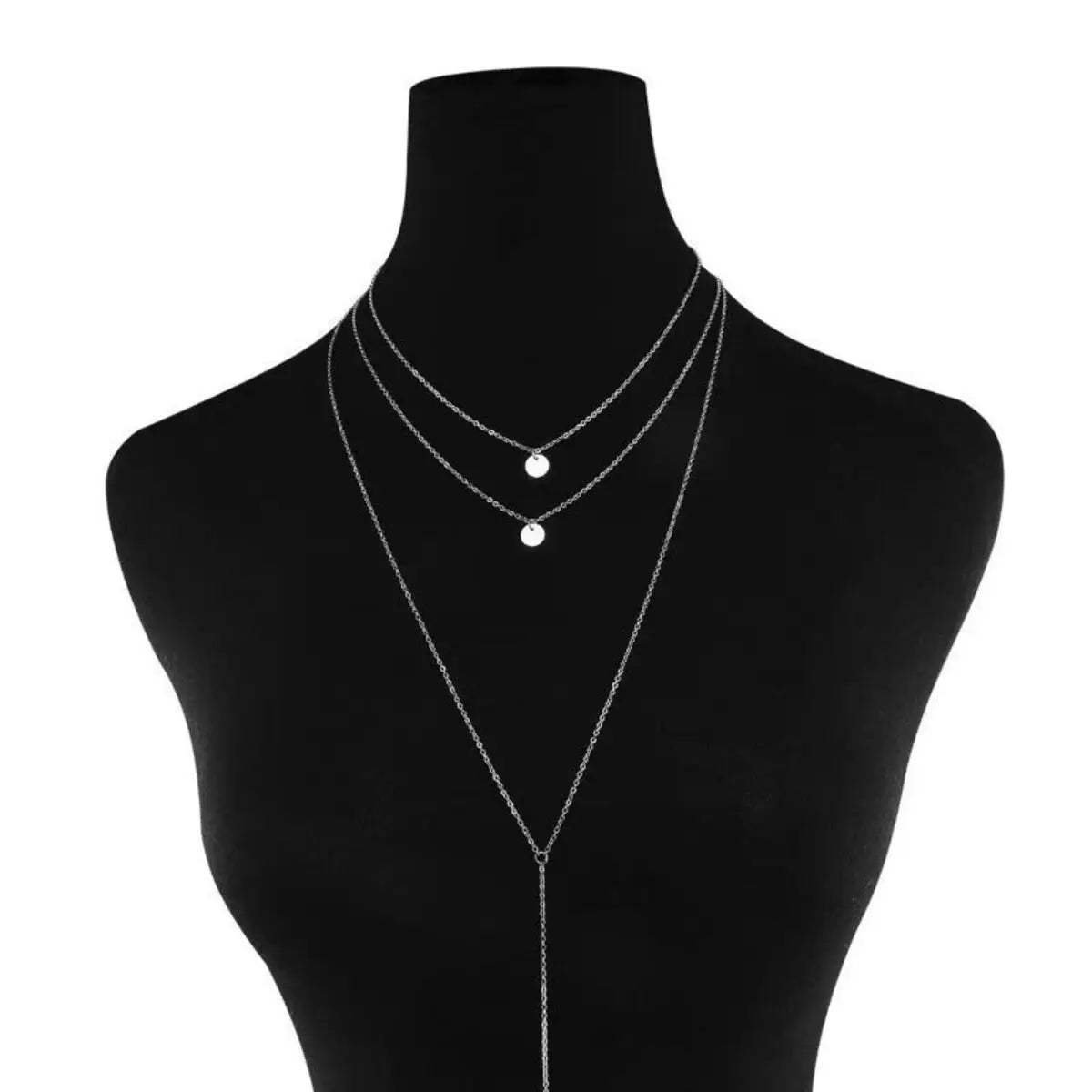 Layered Disc Pendant Necklace