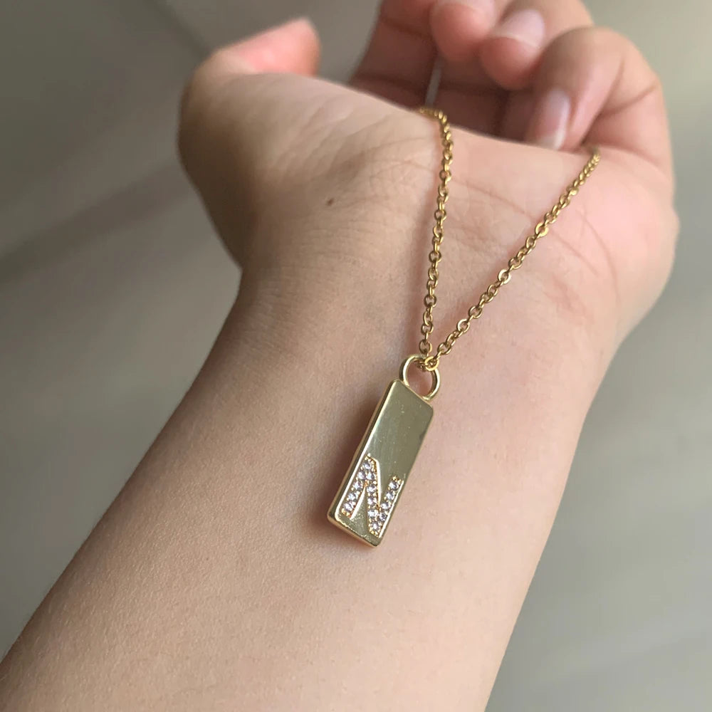Initial Letter Pendant Necklace