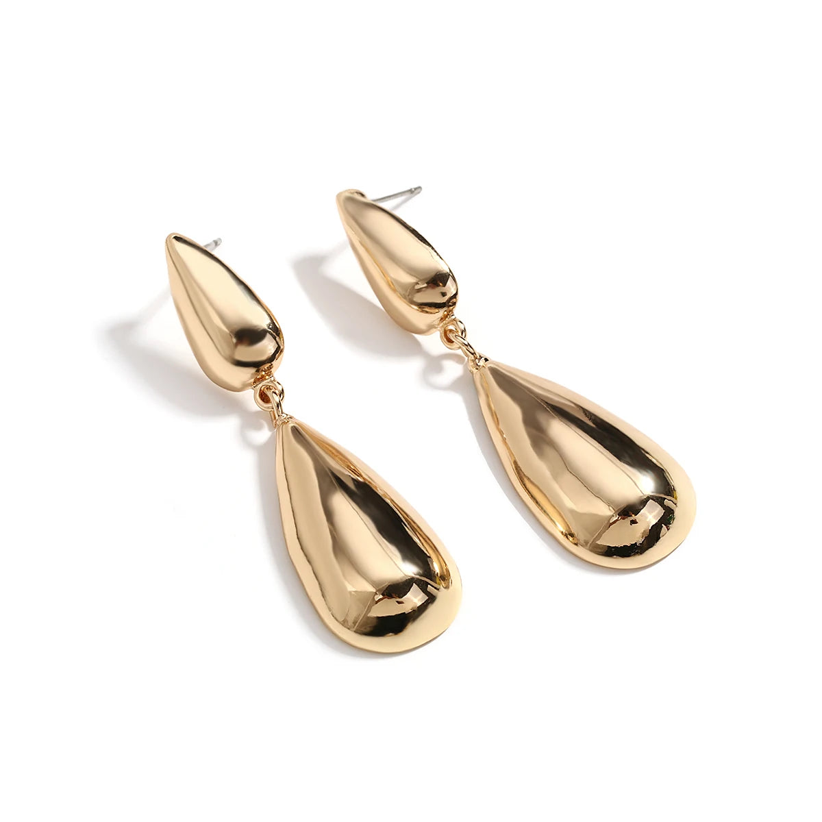 Liquid Teardrop Double Drop Earrings