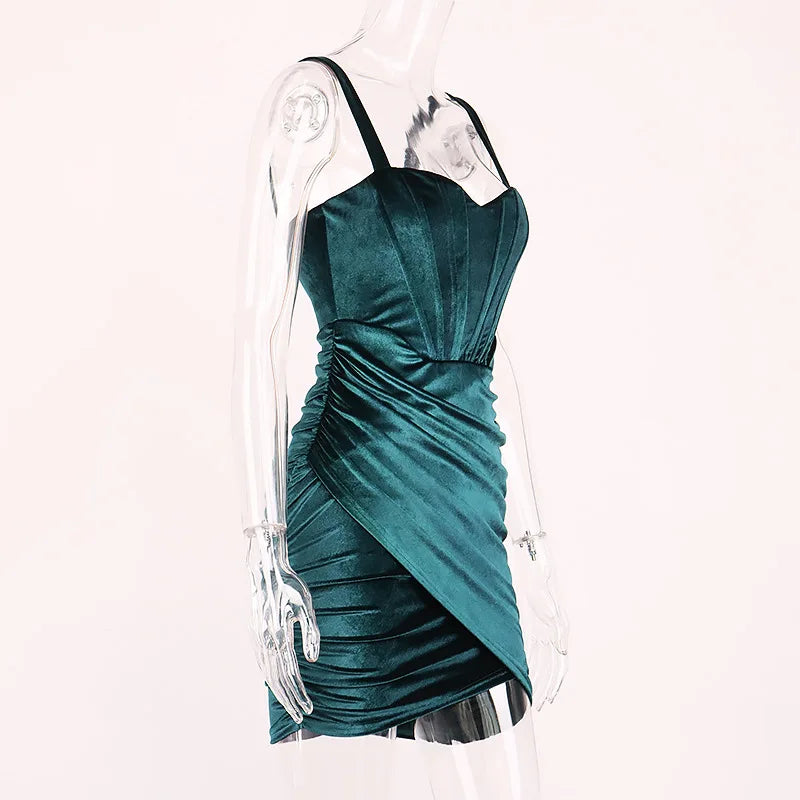 Velora Luxe Velvet Corset Mini Dress