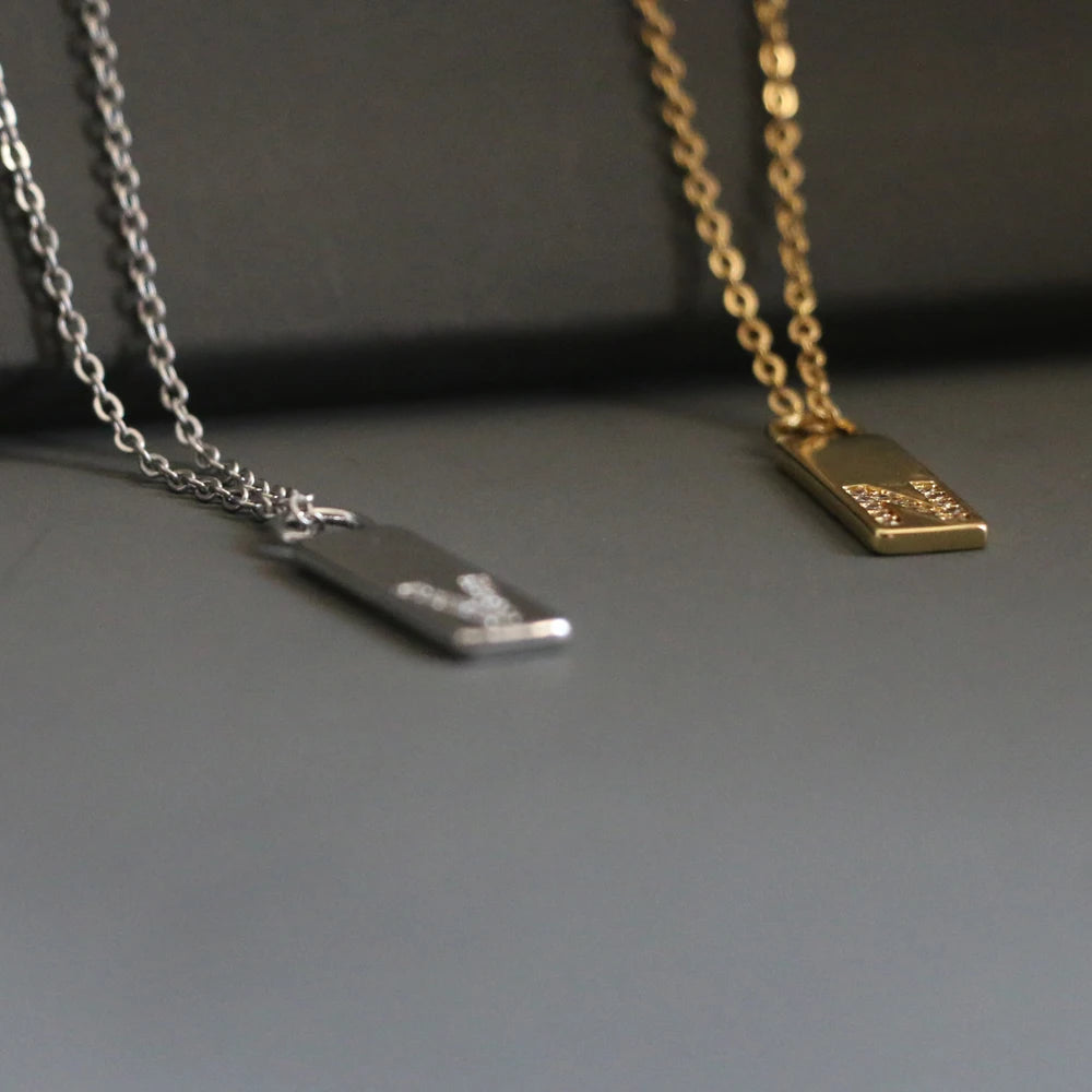 Initial Letter Pendant Necklace