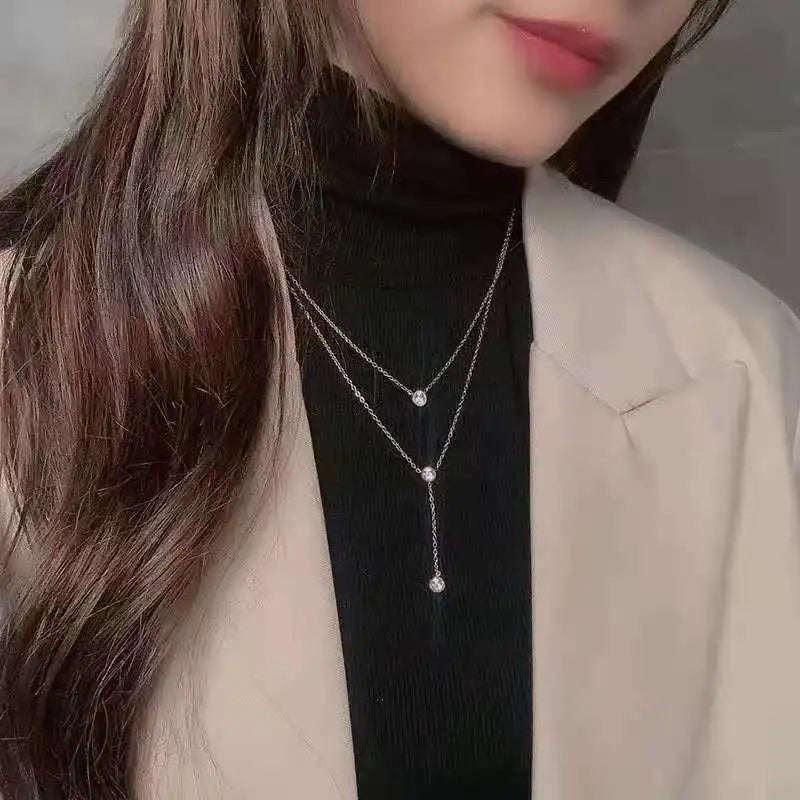 Dainty Layered Pendant Necklace
