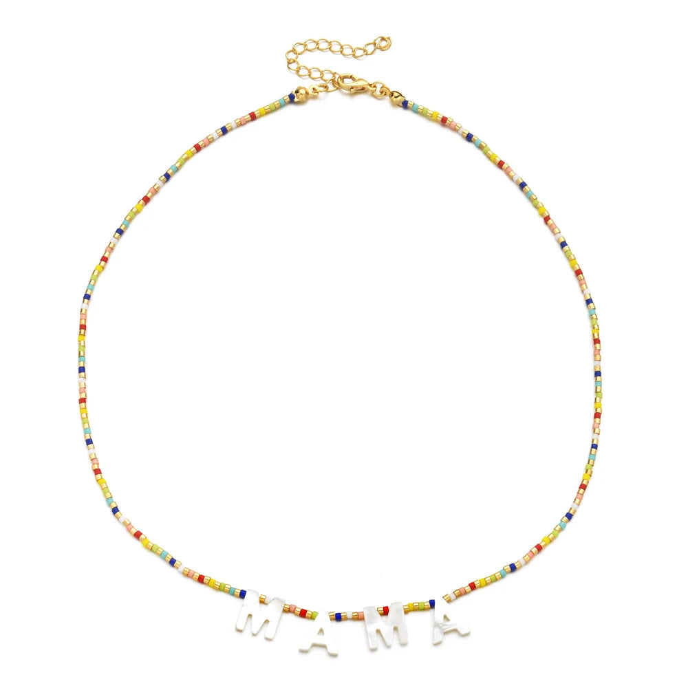Custom Beaded Letter Necklace