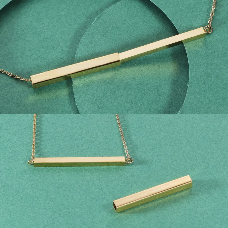 Minimalist Bar Pendant Necklace