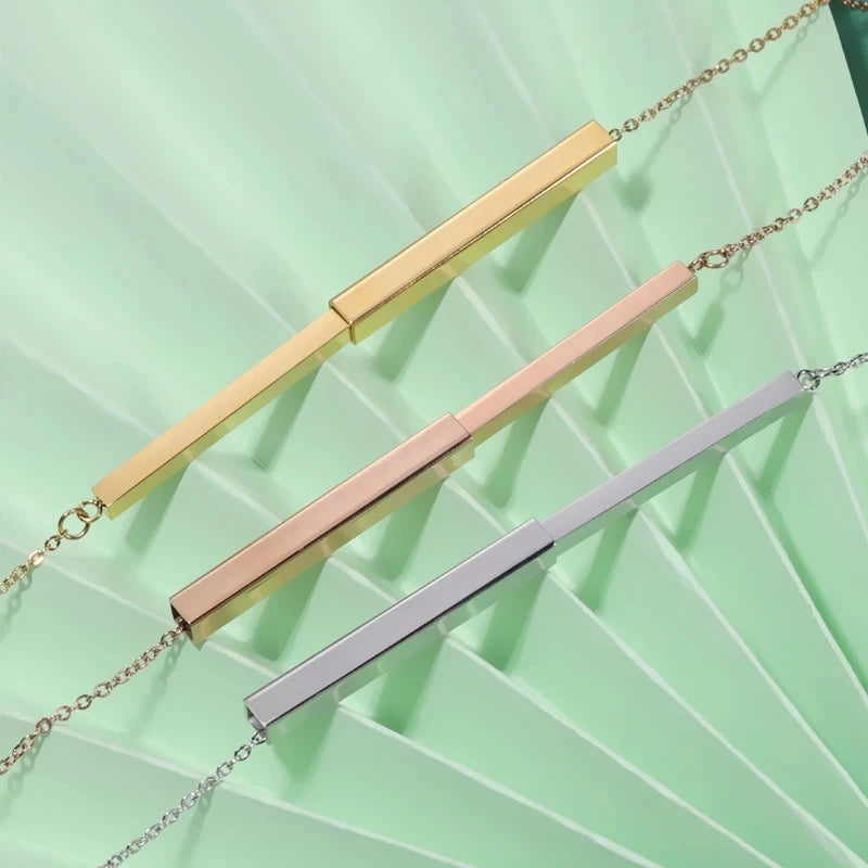 Minimalist Bar Pendant Necklace