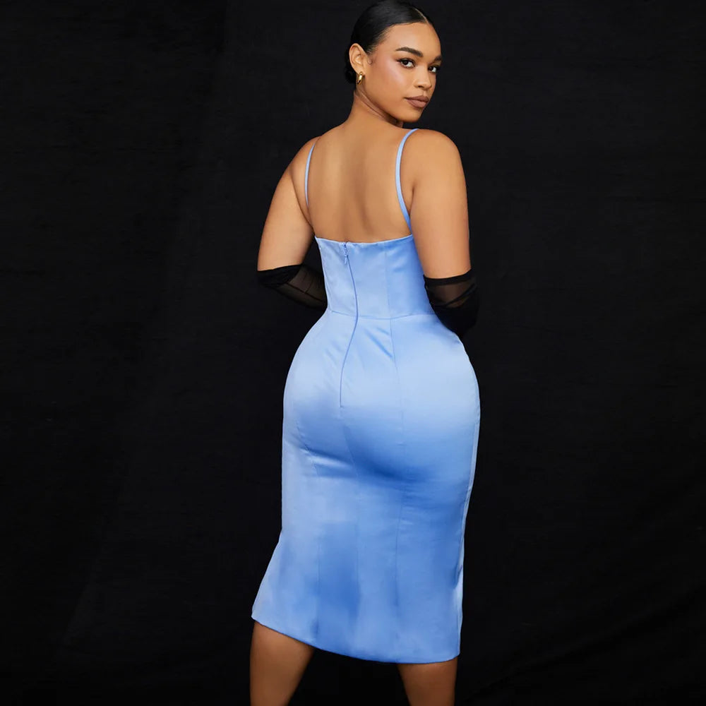Midnight Muse Satin Dress