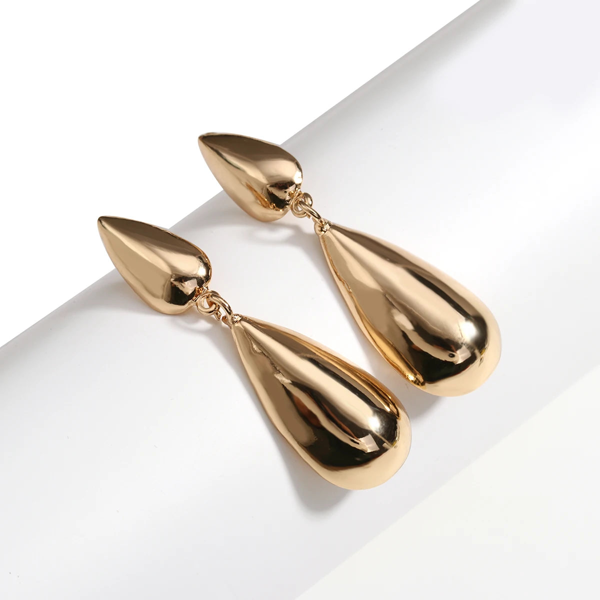 Liquid Teardrop Double Drop Earrings