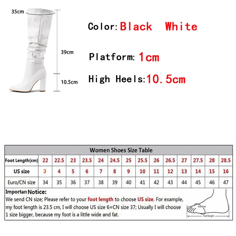 Sleek Black Slouch High-Heel Boots