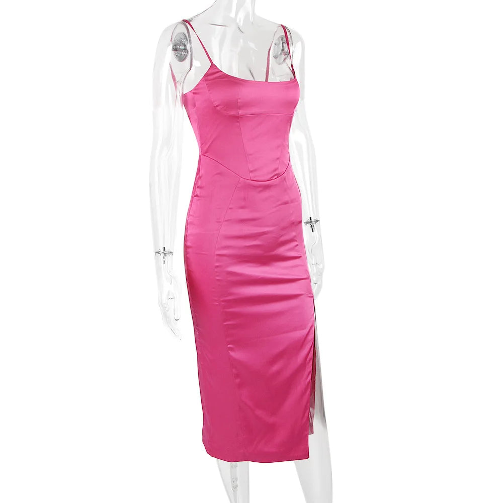 Midnight Muse Satin Dress