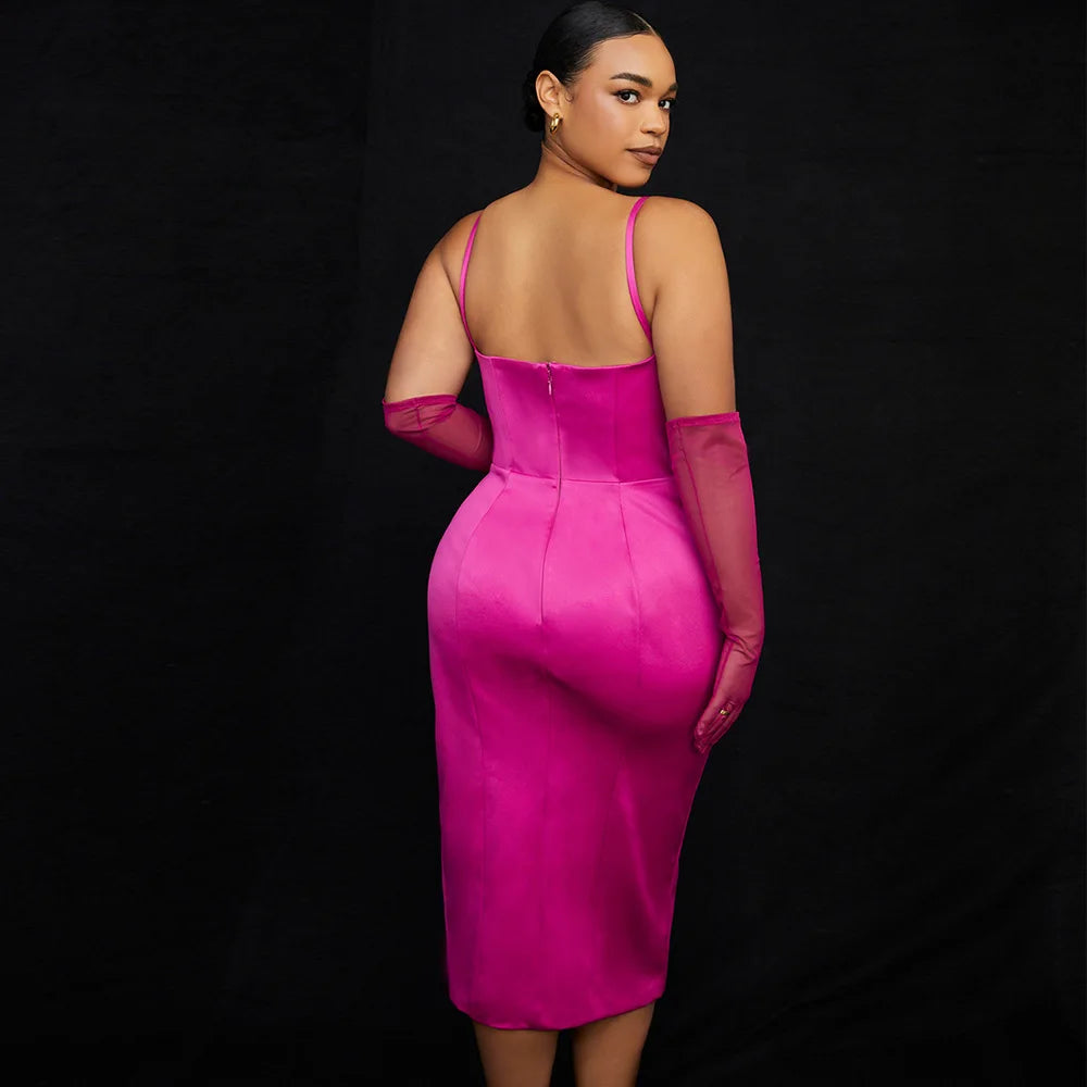 Midnight Muse Satin Dress