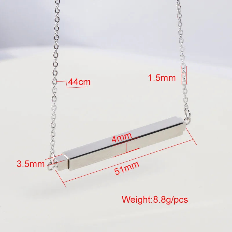 Minimalist Bar Pendant Necklace