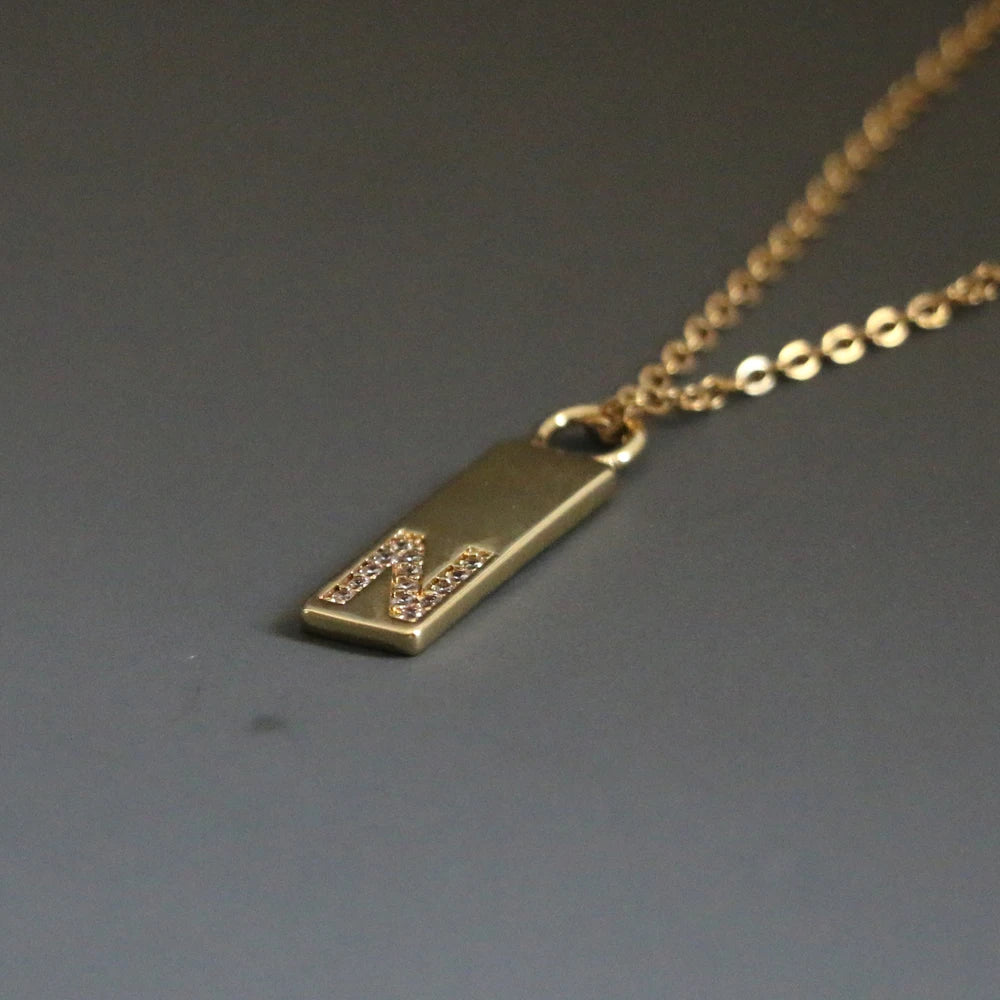 Initial Letter Pendant Necklace