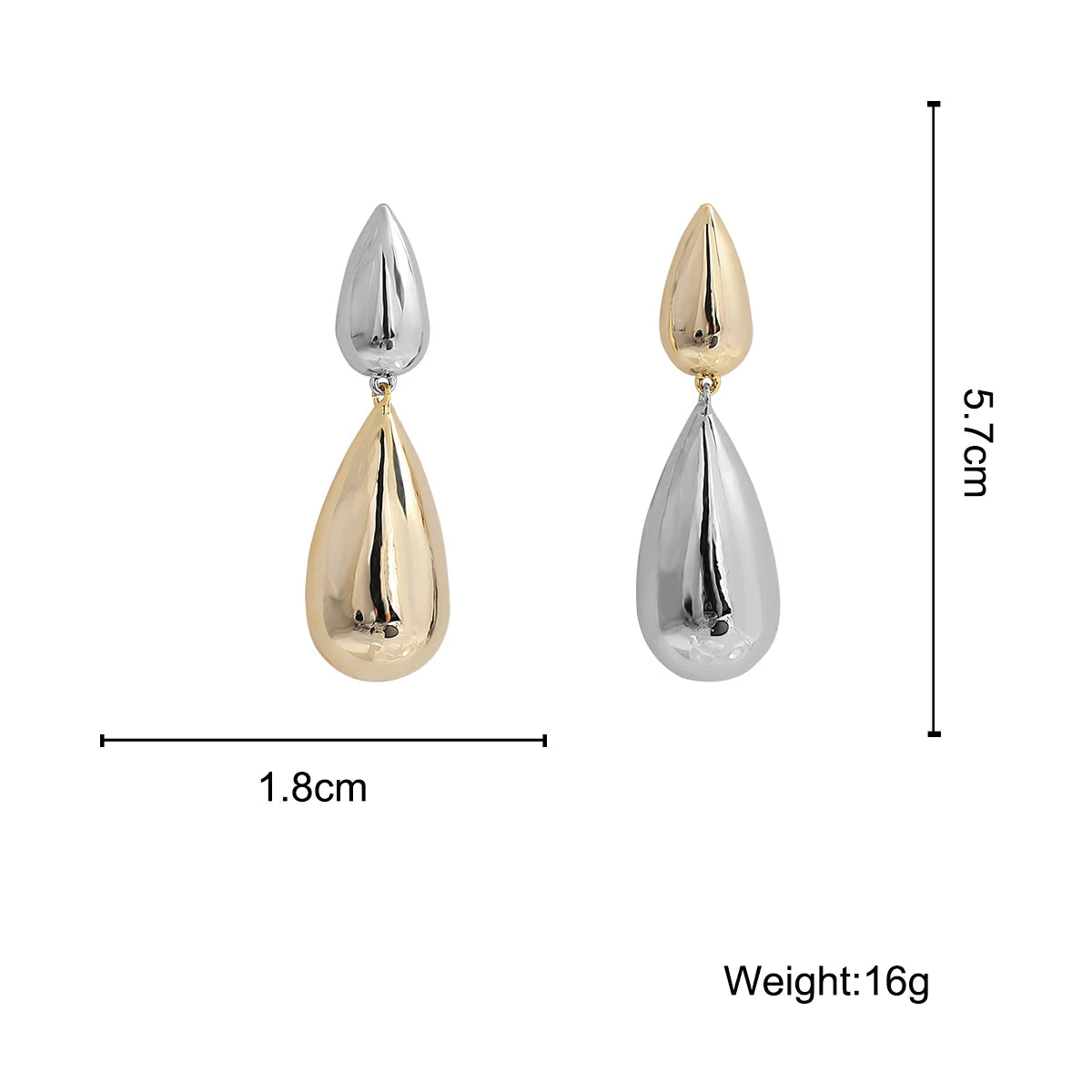 Liquid Teardrop Double Drop Earrings