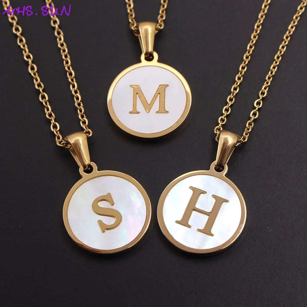 Gold Initial Pendant Necklace
