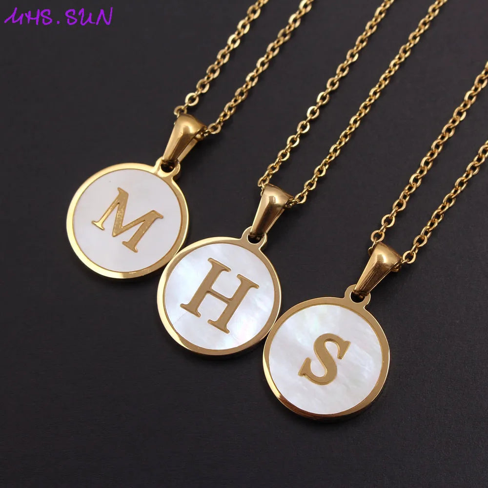Gold Initial Pendant Necklace