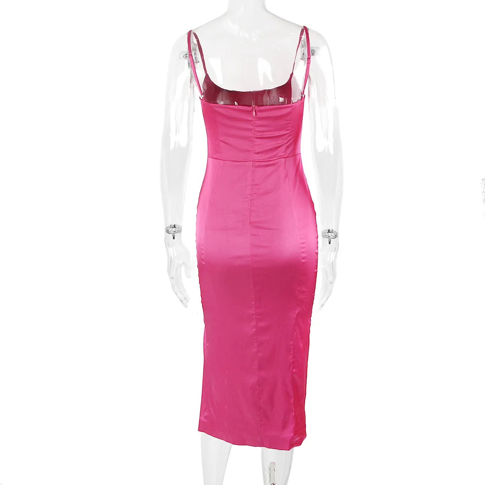 Midnight Muse Satin Dress