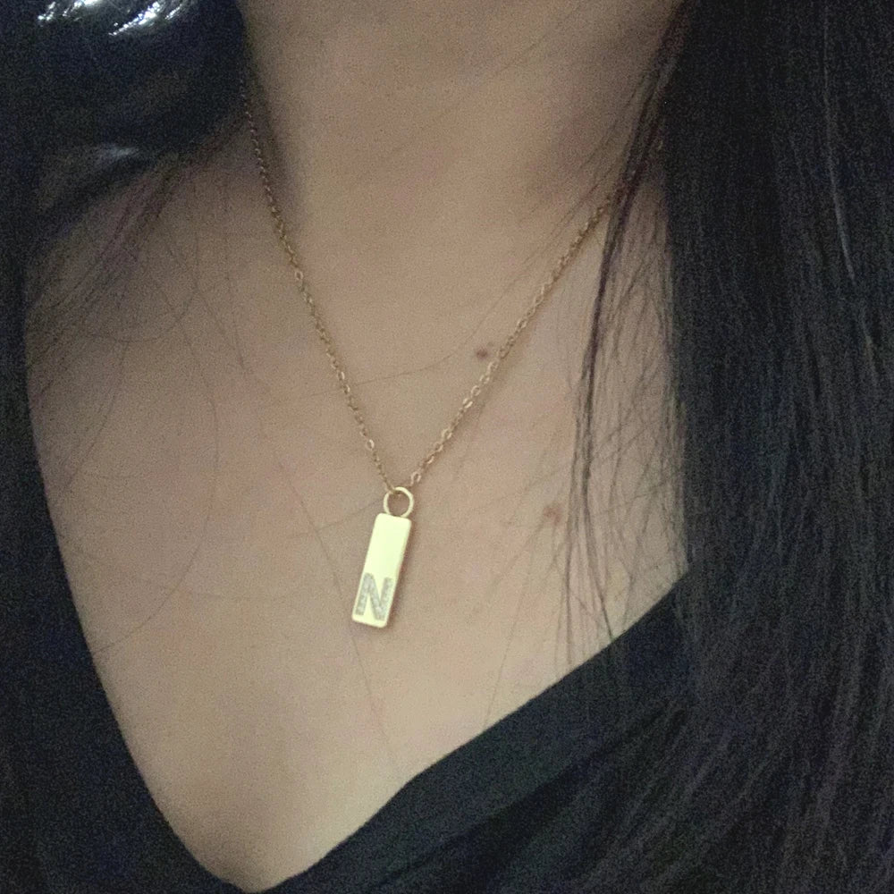 Initial Letter Pendant Necklace