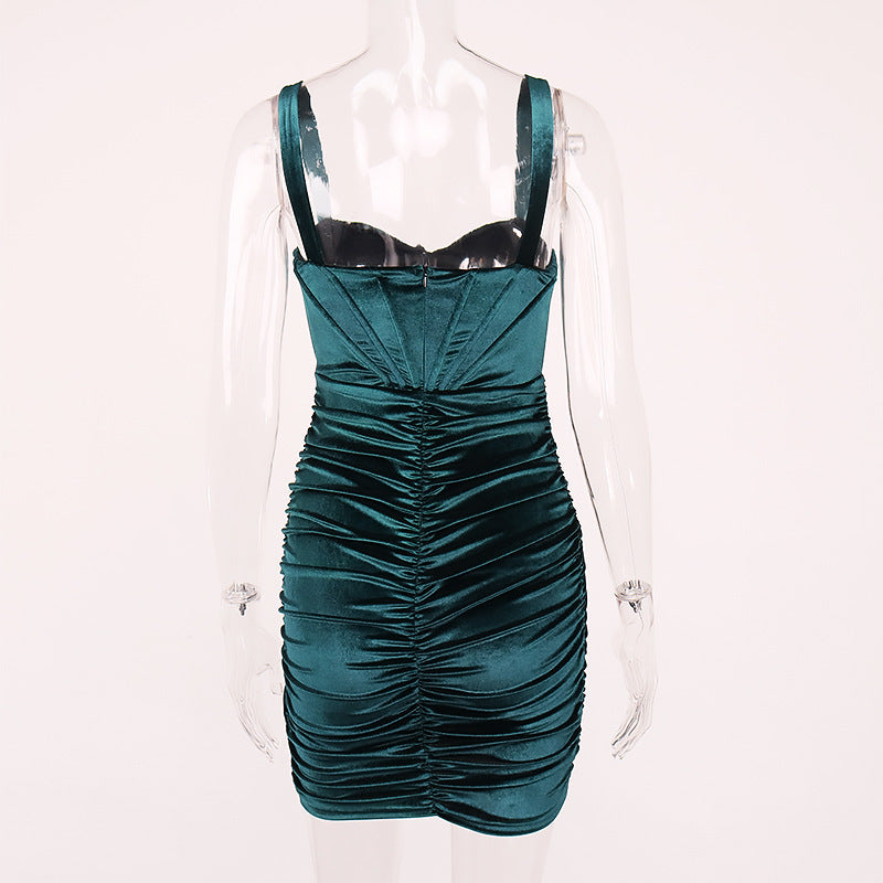 Velora Luxe Velvet Corset Mini Dress