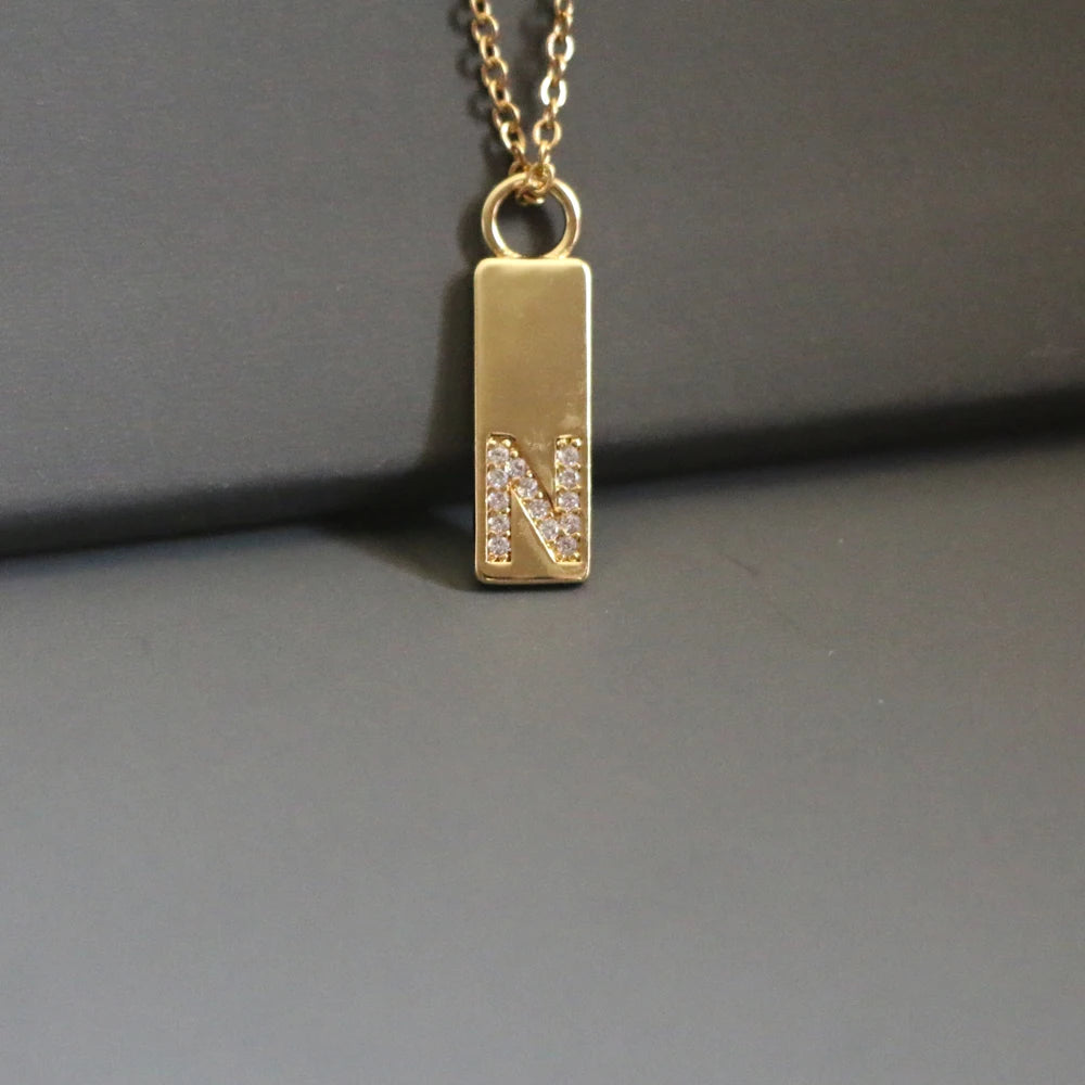 Initial Letter Pendant Necklace