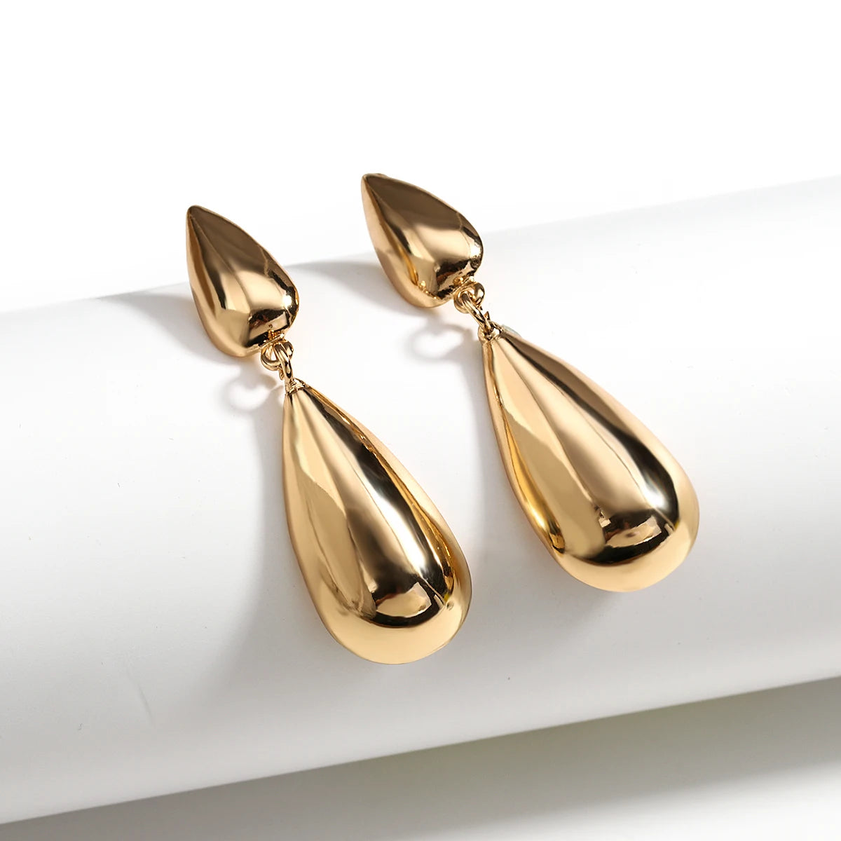 Liquid Teardrop Double Drop Earrings