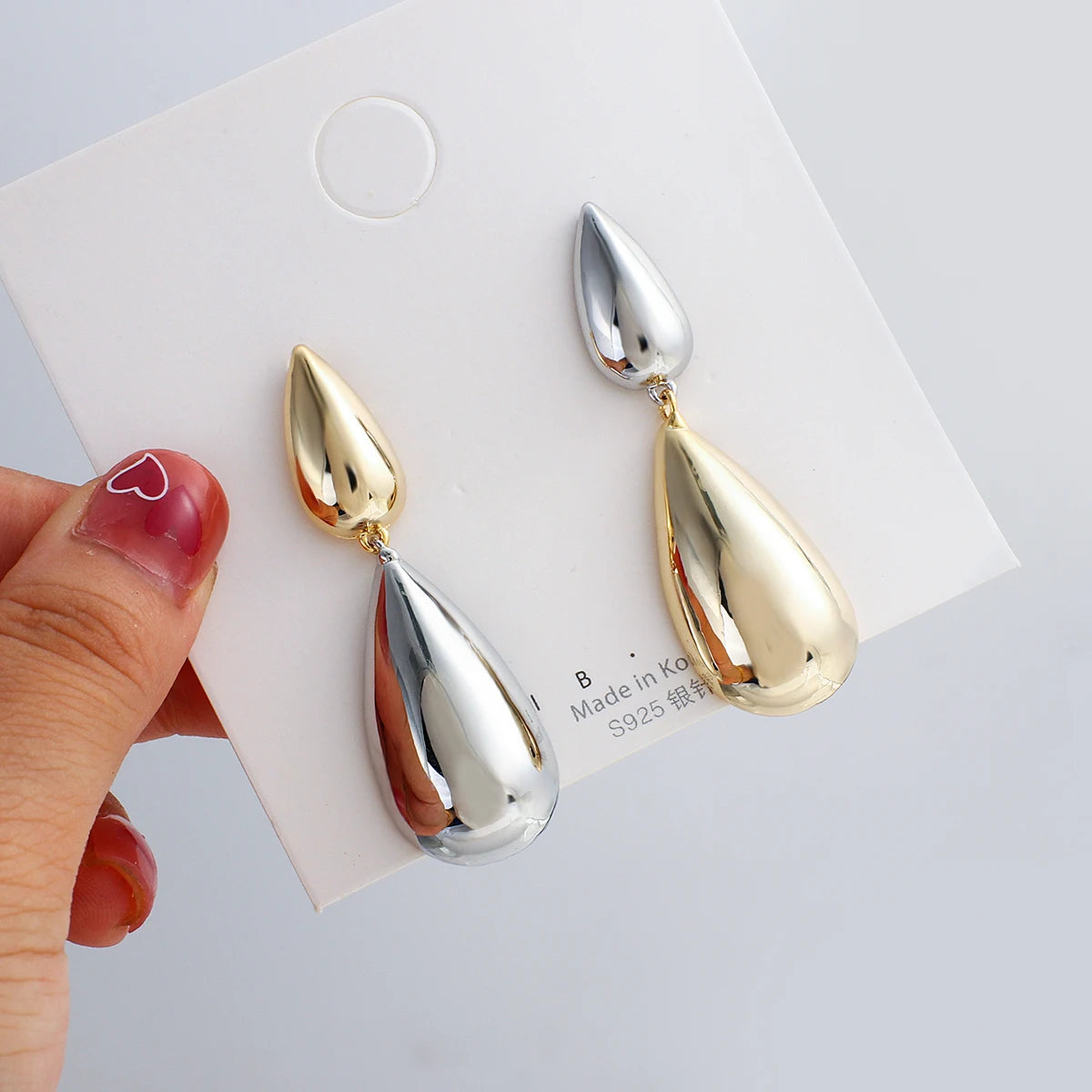 Liquid Teardrop Double Drop Earrings