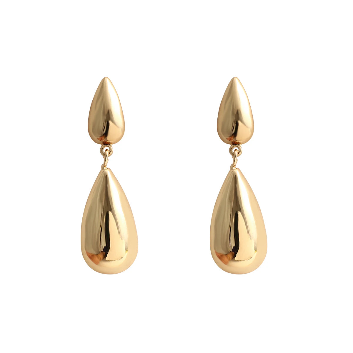 Liquid Teardrop Double Drop Earrings
