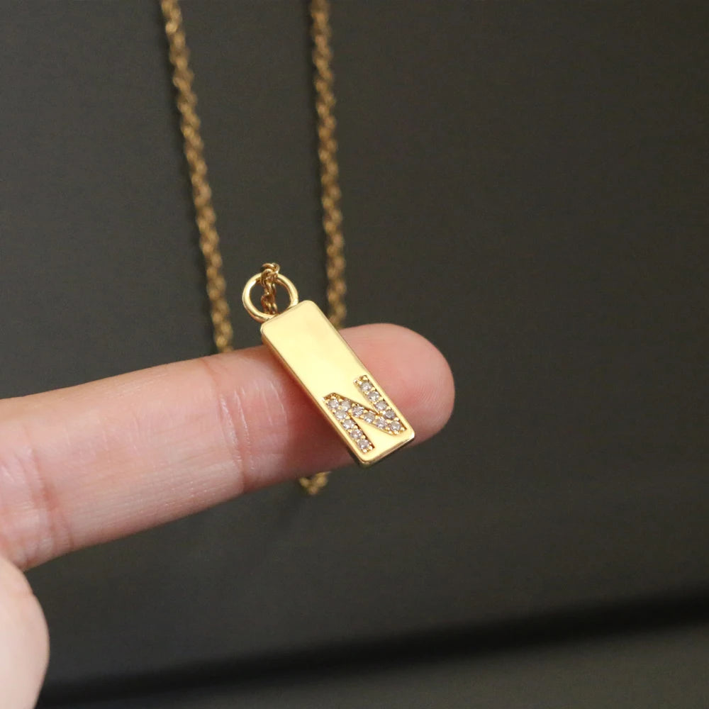 Initial Letter Pendant Necklace