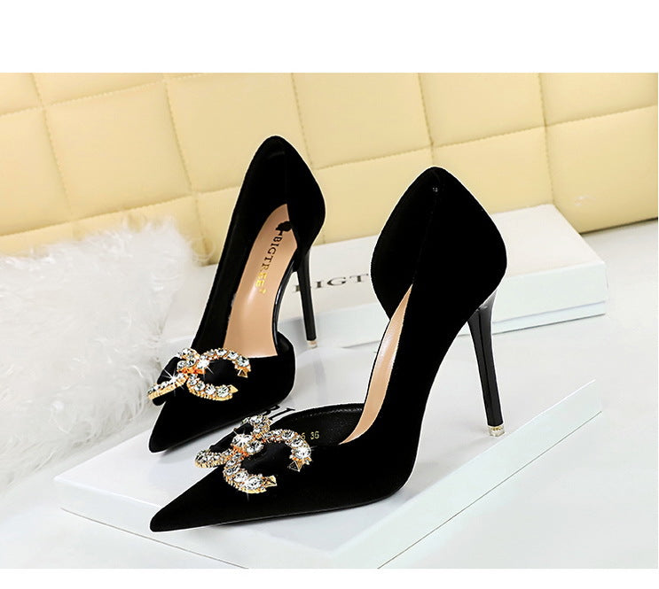Crystal Embellished Stiletto Pumps