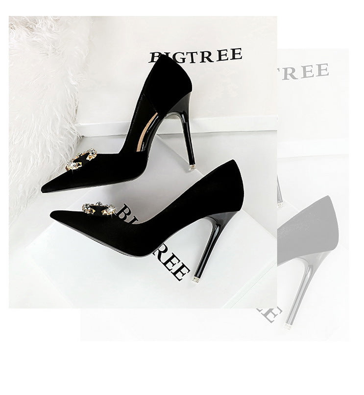 Crystal Embellished Stiletto Pumps