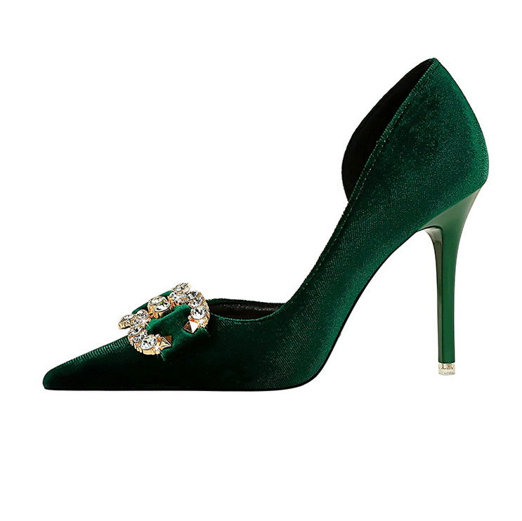 Crystal Embellished Stiletto Pumps