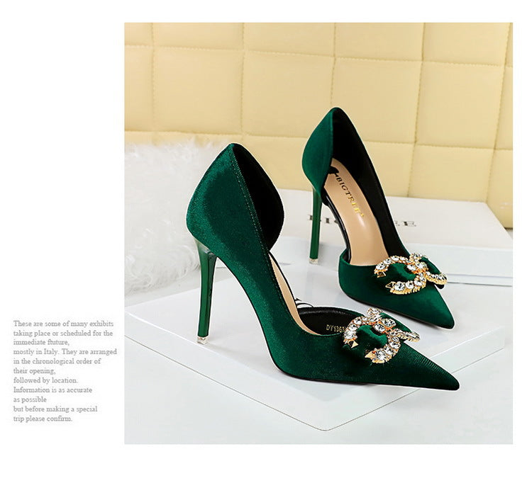 Crystal Embellished Stiletto Pumps