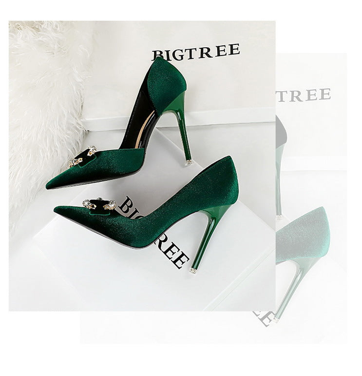 Crystal Embellished Stiletto Pumps