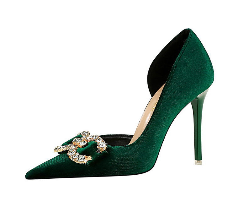 Crystal Embellished Stiletto Pumps