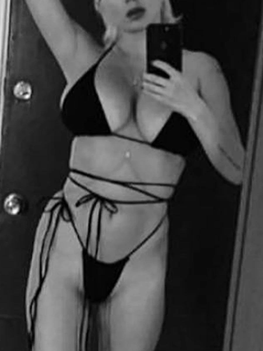 Strappy Triangle Wrap Bikini