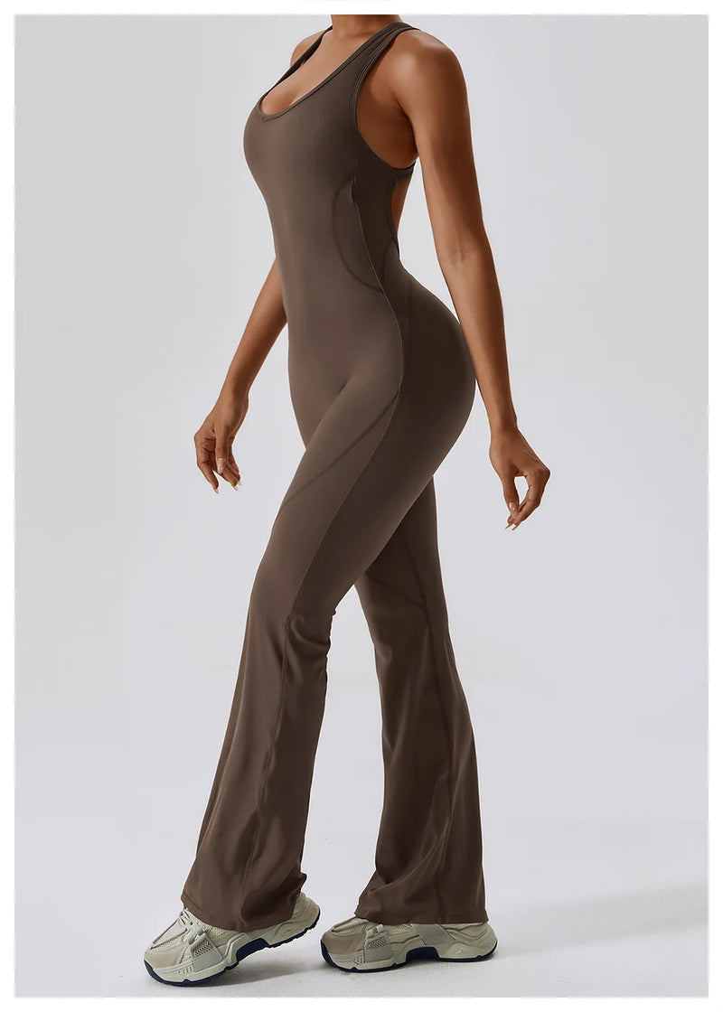 Open-Back Flare Jumpsuit