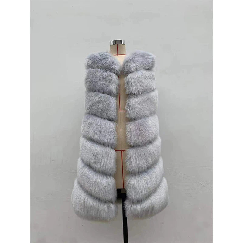 Luxe Cascade Fox Fur Vest