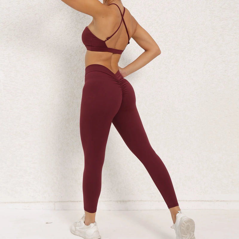 Keyhole Halter Leggings Set