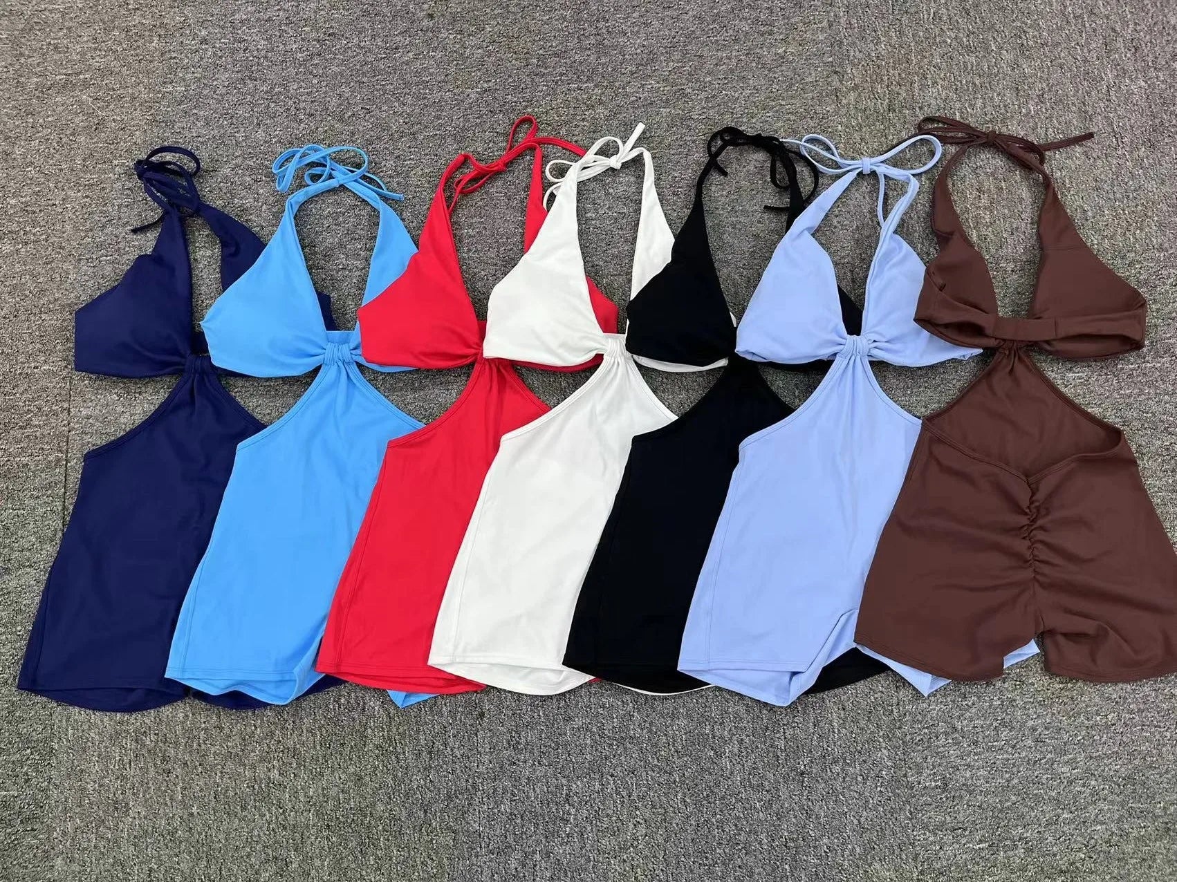 Backless Scrunch Gym Romper